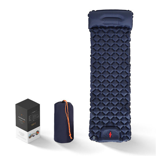 Outdoor Sleeping Pad Camping Inflatable Mattress With Pillows Travel Mat Folding Bed Ultralight Air Cushion Hiking Trekking - Pinky Roads